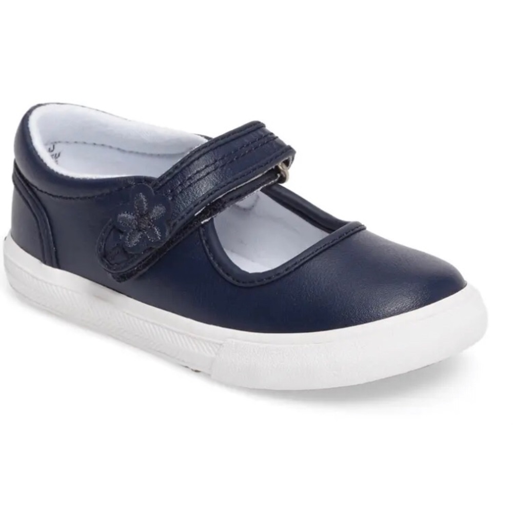 Navy Toddler Girls Mary Jane Shoes - size 7